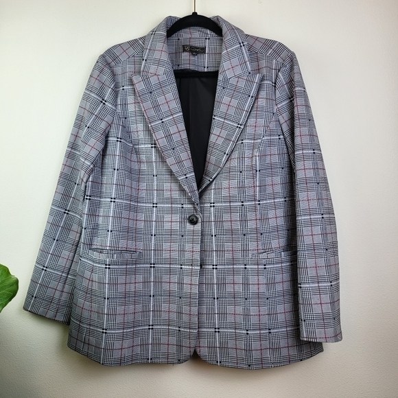 DG2 by Diane Gilman Women's Ponte Knit Boyfriend Blazer Size XL … - Picture 1 of 8